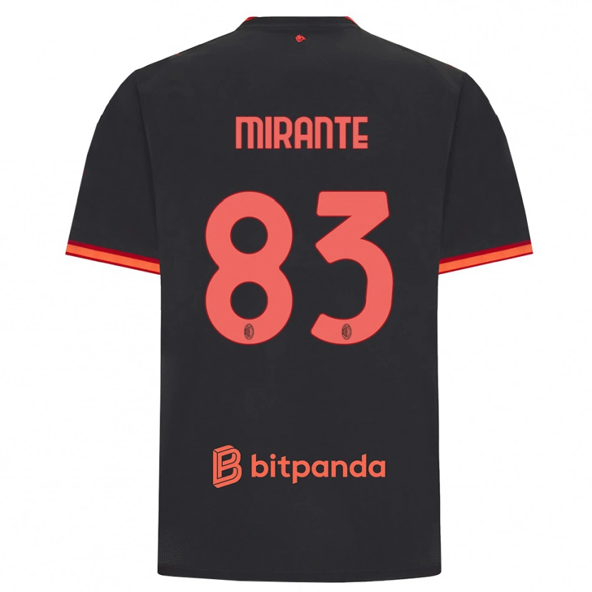 Danxen Pánské Antonio Mirante #83 Černá Červená Třetí Hráčské Dresy 2026/27 Dres