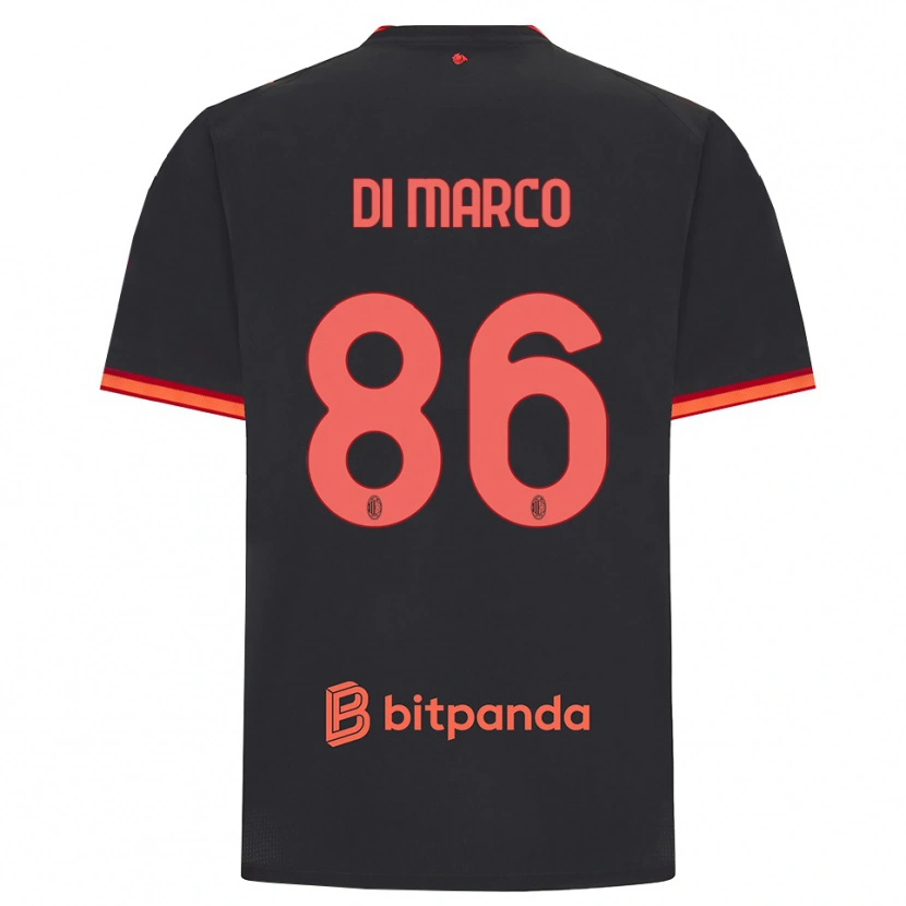 Danxen Pánské Luca Di Marco #86 Černá Červená Třetí Hráčské Dresy 2026/27 Dres