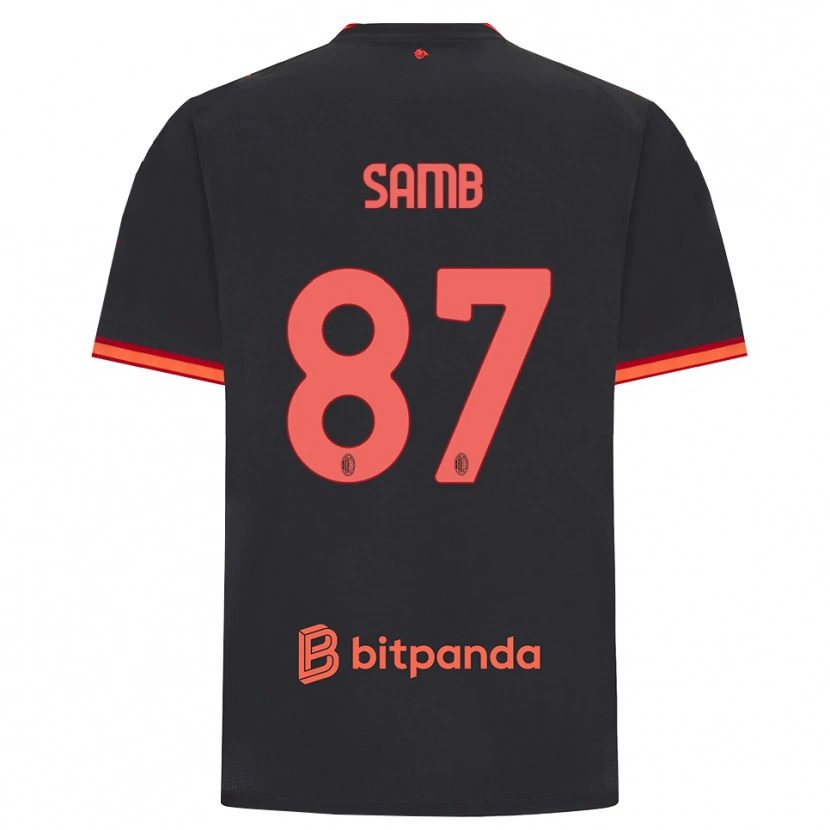 Danxen Pánské Ablaye Samb #87 Černá Červená Třetí Hráčské Dresy 2026/27 Dres
