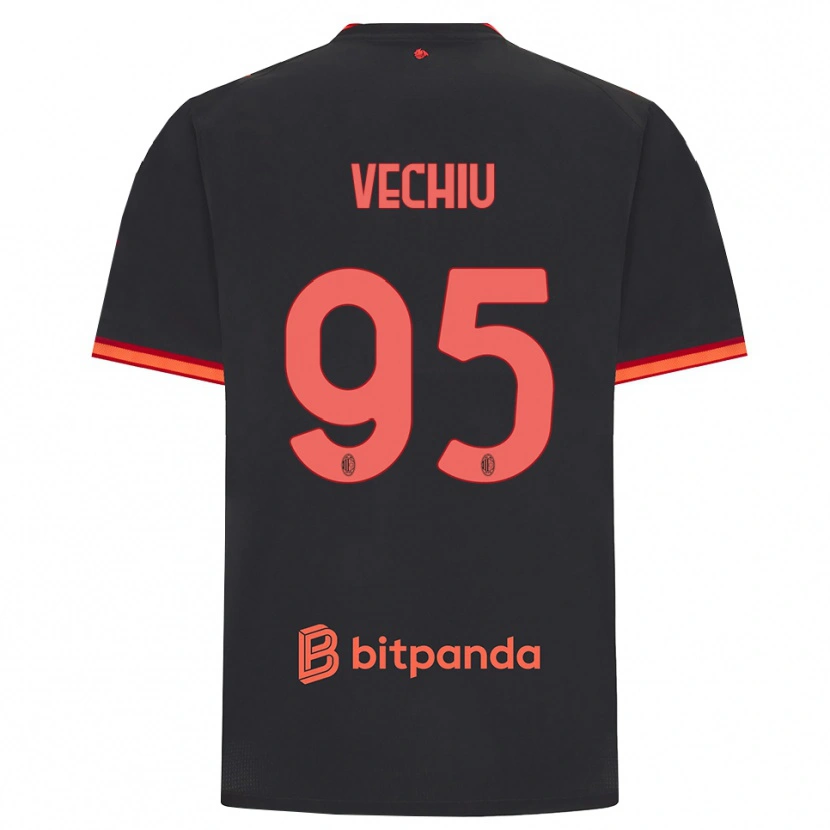 Danxen Pánské Christian Vechiu #95 Černá Červená Třetí Hráčské Dresy 2026/27 Dres