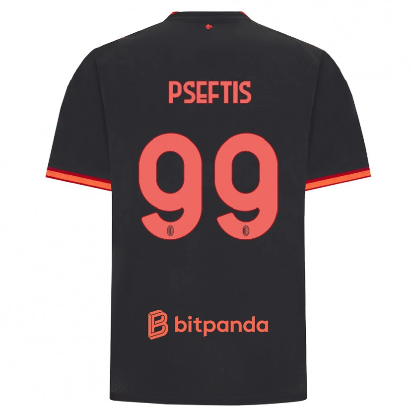 Danxen Pánské Fotios Pseftis #99 Černá Červená Třetí Hráčské Dresy 2026/27 Dres