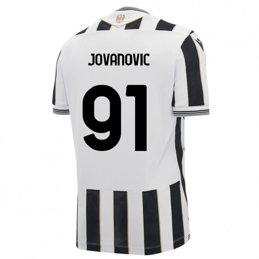 Danxen Pánské Lazar Jovanovic #91 Černá Bílá Růžová Domů Hráčské Dresy 2026/27 Dres