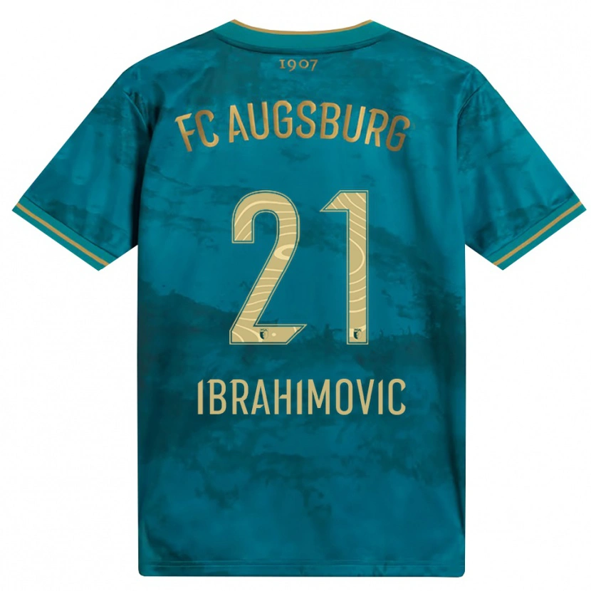 Danxen Pánské Arijon Ibrahimovic #21 Zelená Hnědá Daleko Hráčské Dresy 2026/27 Dres