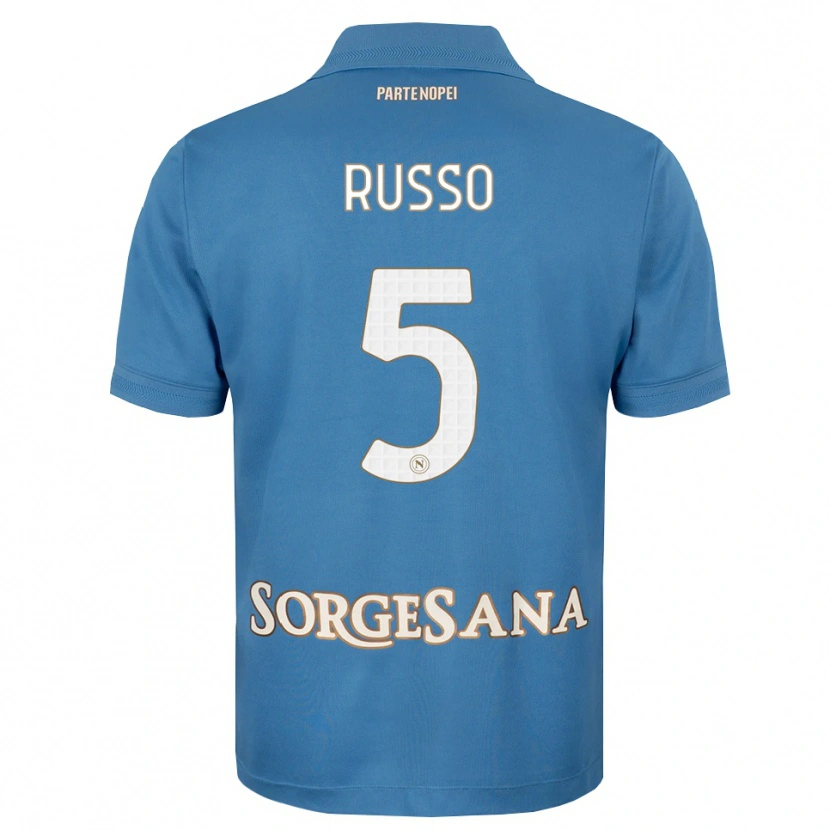 Danxen Dámské Lorenzo Russo #5 Modrá Bílá S Nádechem Domů Hráčské Dresy 2026/27 Dres