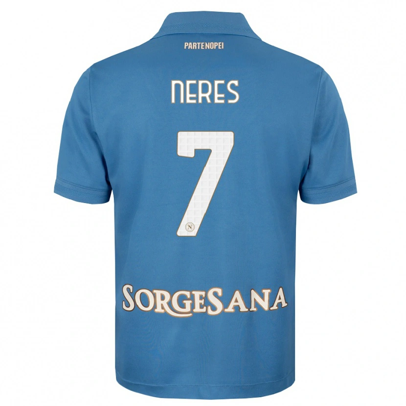 Danxen Dámské David Neres #7 Modrá Bílá S Nádechem Domů Hráčské Dresy 2026/27 Dres