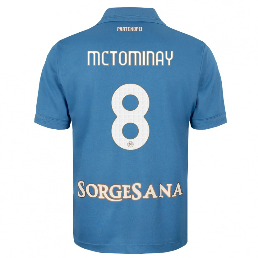 Danxen Dámské Scott Mctominay #8 Modrá Bílá S Nádechem Domů Hráčské Dresy 2026/27 Dres