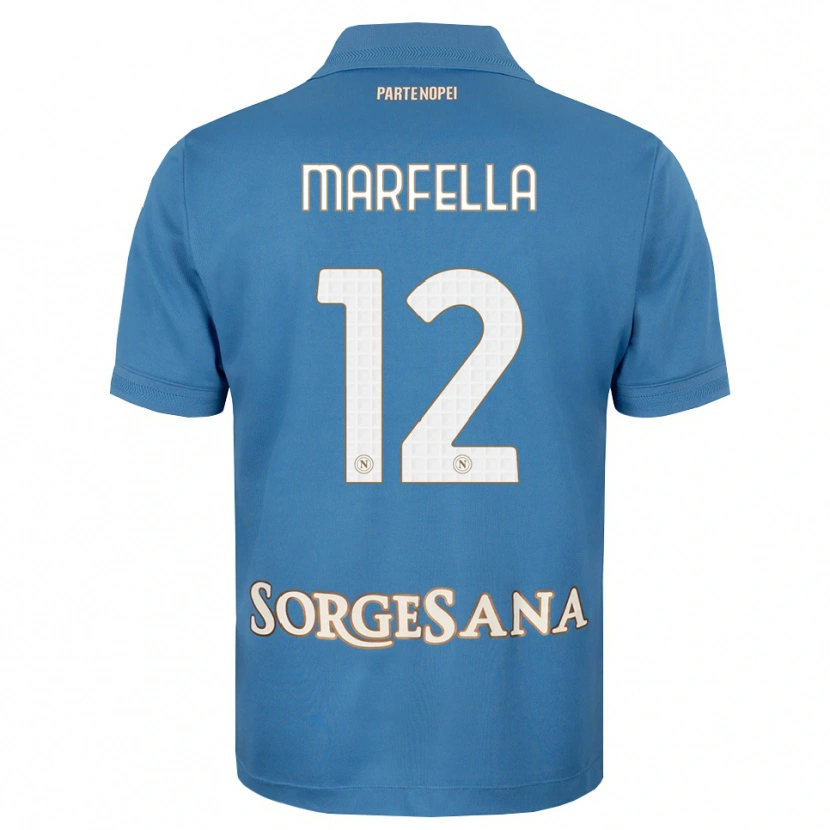 Danxen Dámské Davide Marfella #12 Modrá Bílá S Nádechem Domů Hráčské Dresy 2026/27 Dres