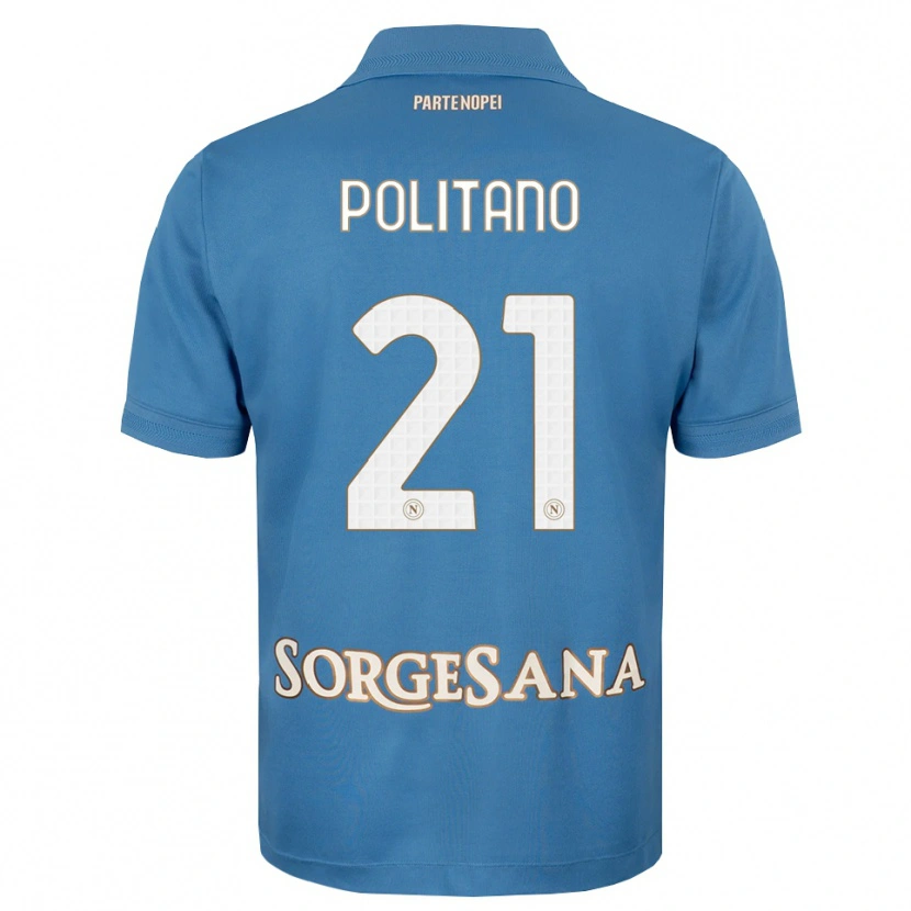 Danxen Dámské Matteo Politano #21 Modrá Bílá S Nádechem Domů Hráčské Dresy 2026/27 Dres