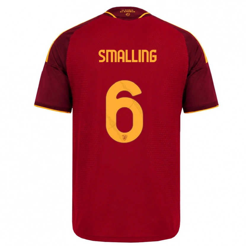 Danxen Dámské Chris Smalling #6 Červená Zlatá Žlutá Domů Hráčské Dresy 2026/27 Dres