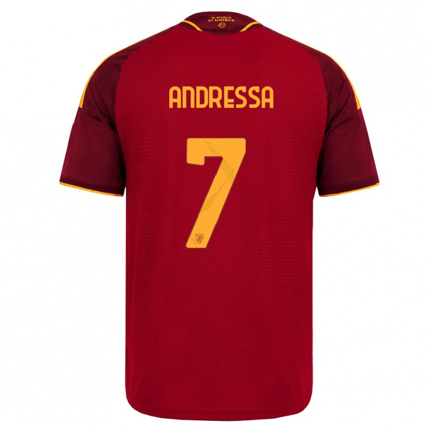 Danxen Dámské Andressa #7 Červená Zlatá Žlutá Domů Hráčské Dresy 2026/27 Dres