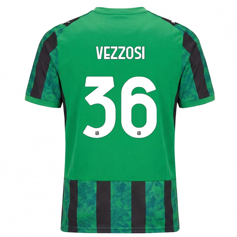 Danxen Dámské Giorgio Vezzosi #36 Zelená Černá Bílá Domů Hráčské Dresy 2026/27 Dres