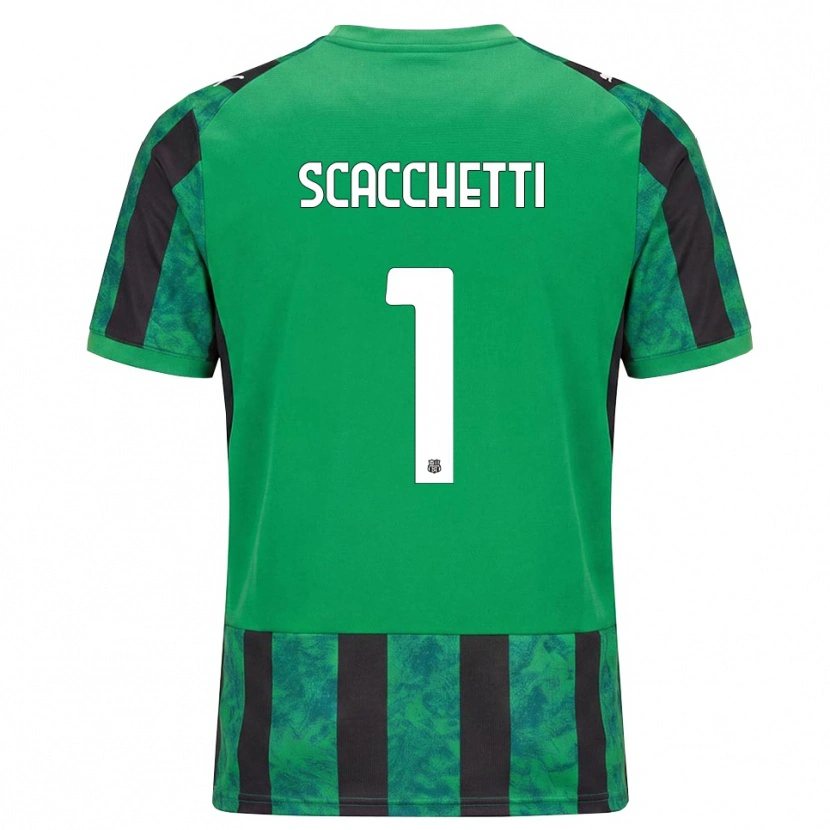 Danxen Dámské Alessandro Scacchetti #1 Zelená Černá Bílá Domů Hráčské Dresy 2026/27 Dres