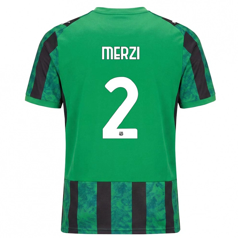 Danxen Dámské Matteo Merzi #2 Zelená Černá Bílá Domů Hráčské Dresy 2026/27 Dres