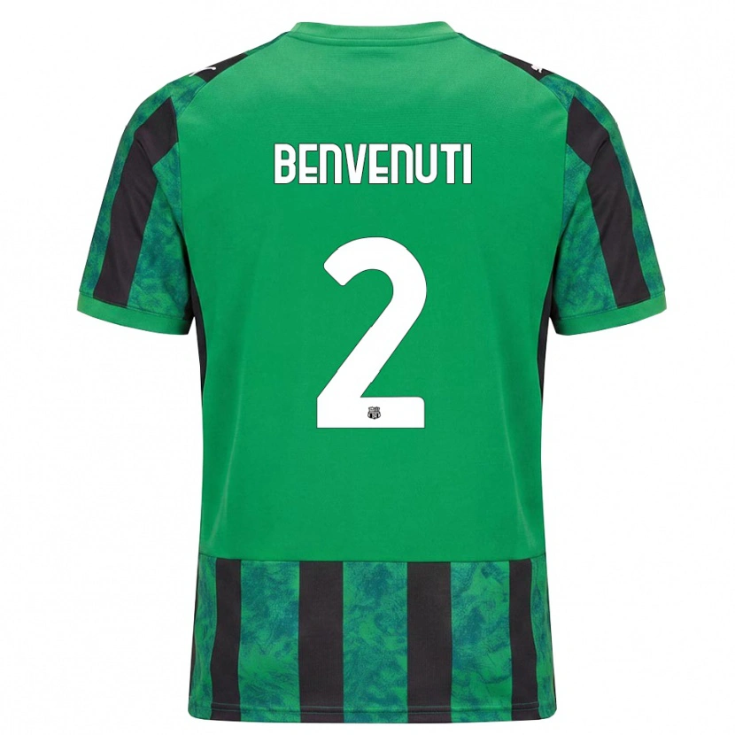 Danxen Dámské Giacomo Benvenuti #2 Zelená Černá Bílá Domů Hráčské Dresy 2026/27 Dres