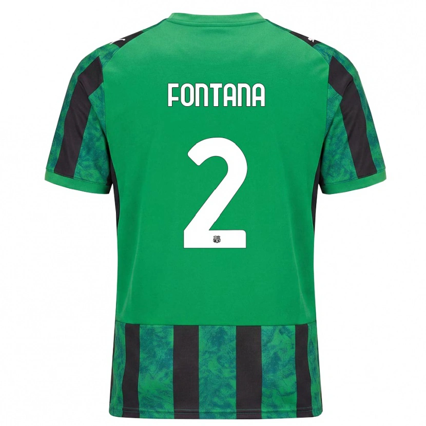 Danxen Dámské Fabrizio Fontana #2 Zelená Černá Bílá Domů Hráčské Dresy 2026/27 Dres