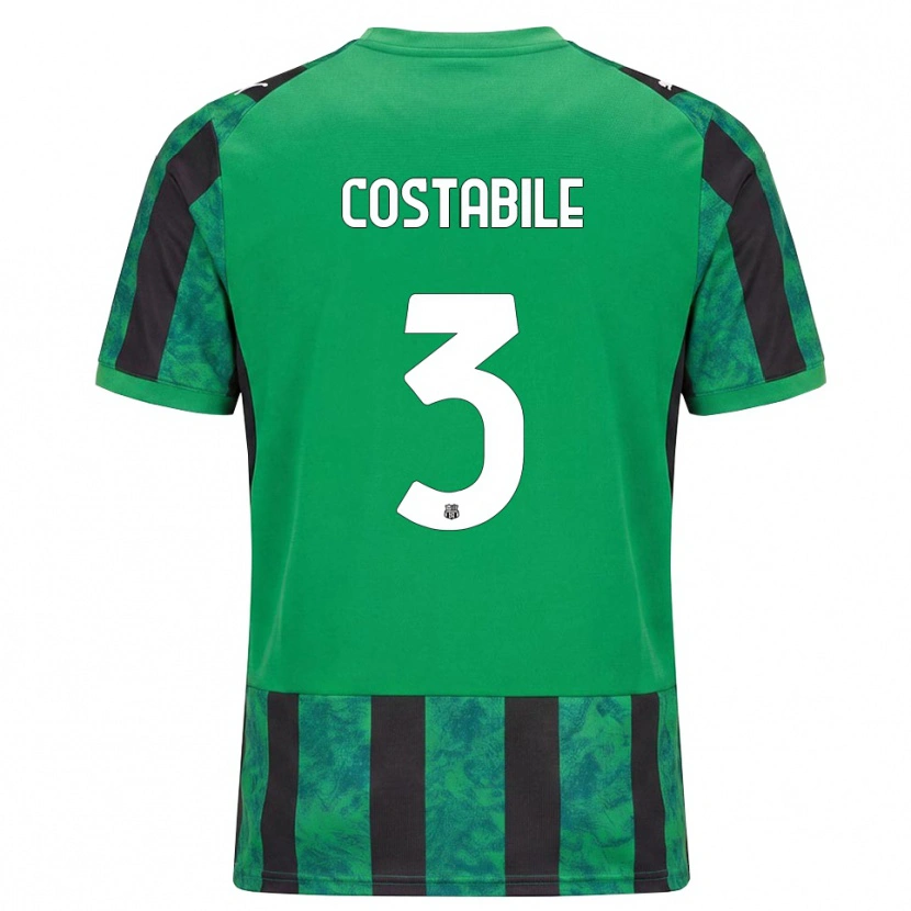 Danxen Dámské Cristian Costabile #3 Zelená Černá Bílá Domů Hráčské Dresy 2026/27 Dres