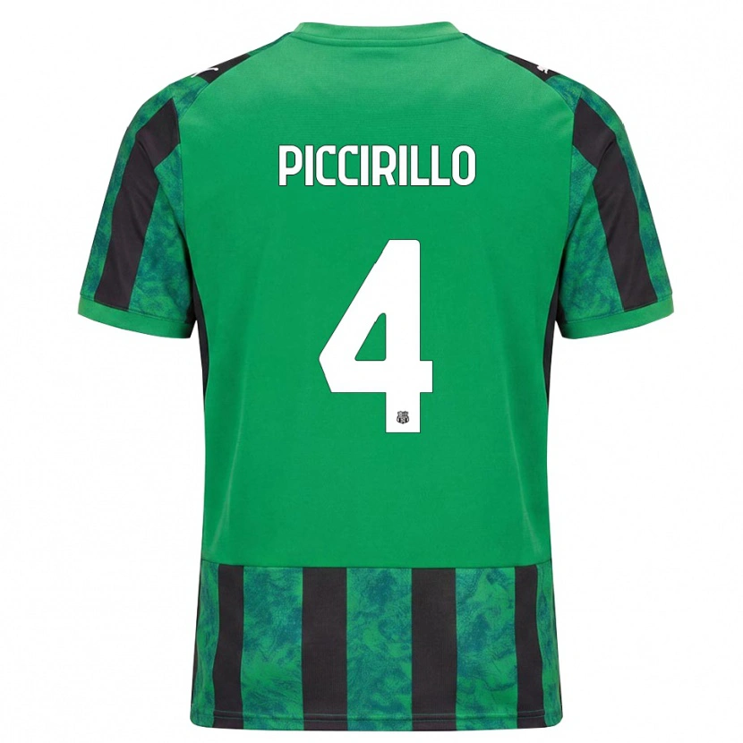 Danxen Dámské Michele Piccirillo #4 Zelená Černá Bílá Domů Hráčské Dresy 2026/27 Dres
