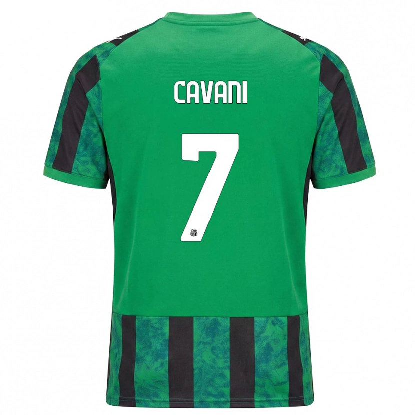 Danxen Dámské Lorenzo Cavani #7 Zelená Černá Bílá Domů Hráčské Dresy 2026/27 Dres