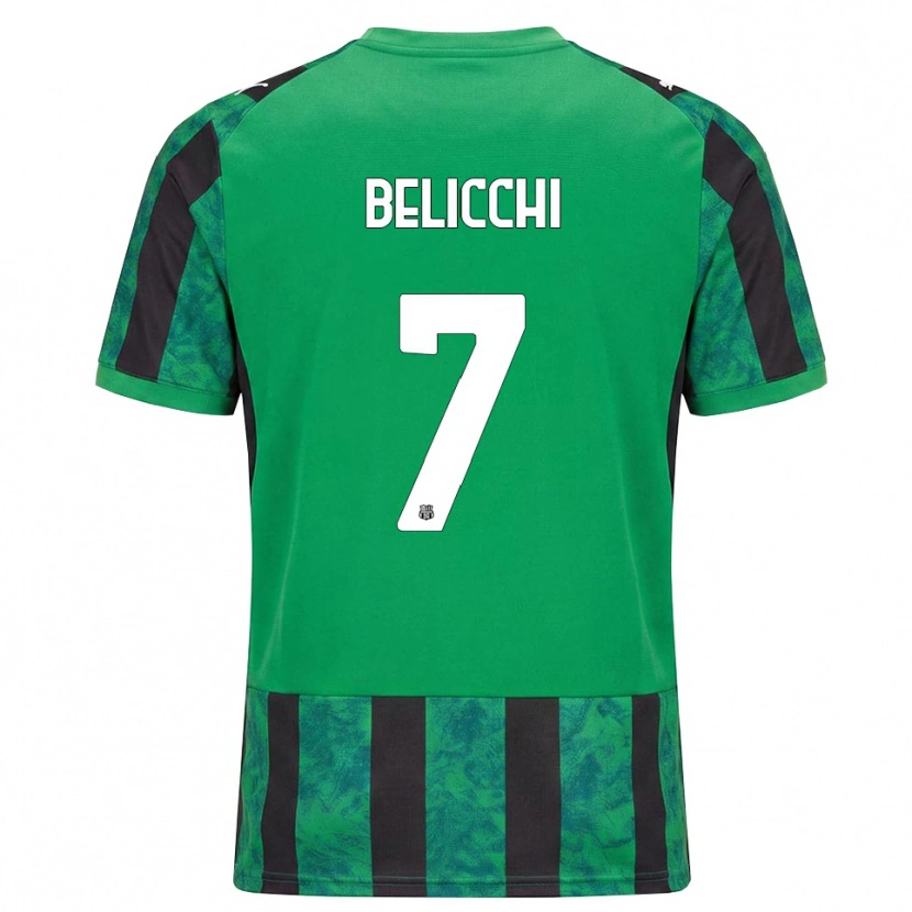 Danxen Dámské Gianmarco Belicchi #7 Zelená Černá Bílá Domů Hráčské Dresy 2026/27 Dres