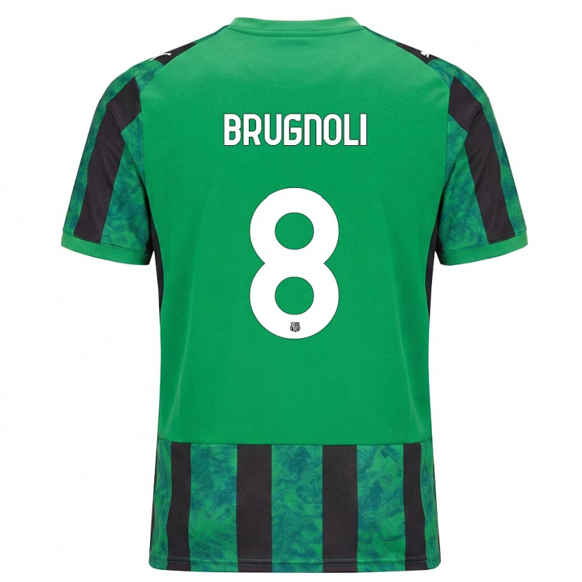 Danxen Dámské Giuseppe Brugnoli #8 Zelená Černá Bílá Domů Hráčské Dresy 2026/27 Dres