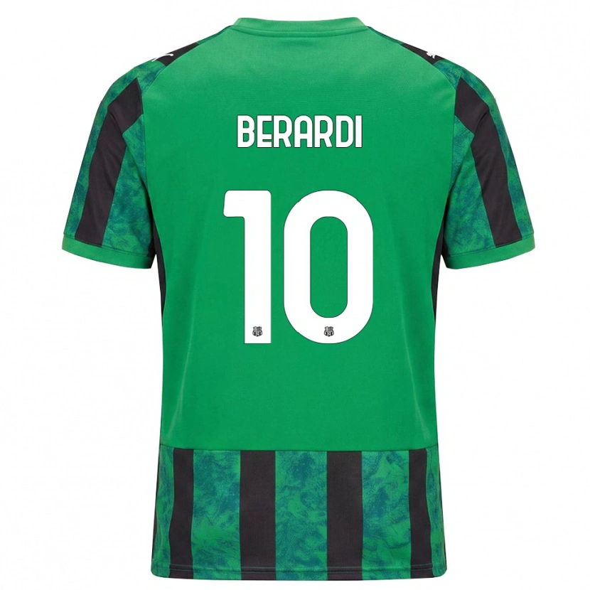 Danxen Dámské Domenico Berardi #10 Zelená Černá Bílá Domů Hráčské Dresy 2026/27 Dres