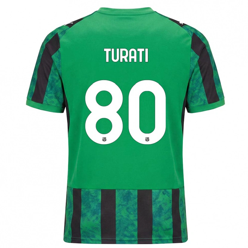 Danxen Dámské Stefano Turati #80 Zelená Černá Bílá Domů Hráčské Dresy 2026/27 Dres