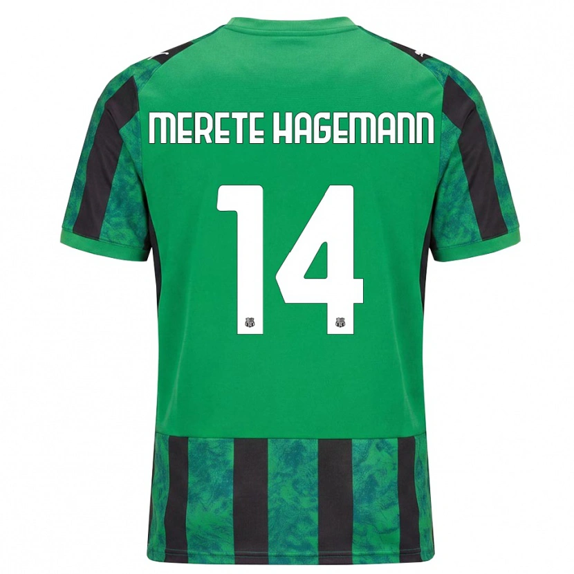 Danxen Dámské Maja Merete Hagemann #14 Zelená Černá Bílá Domů Hráčské Dresy 2026/27 Dres