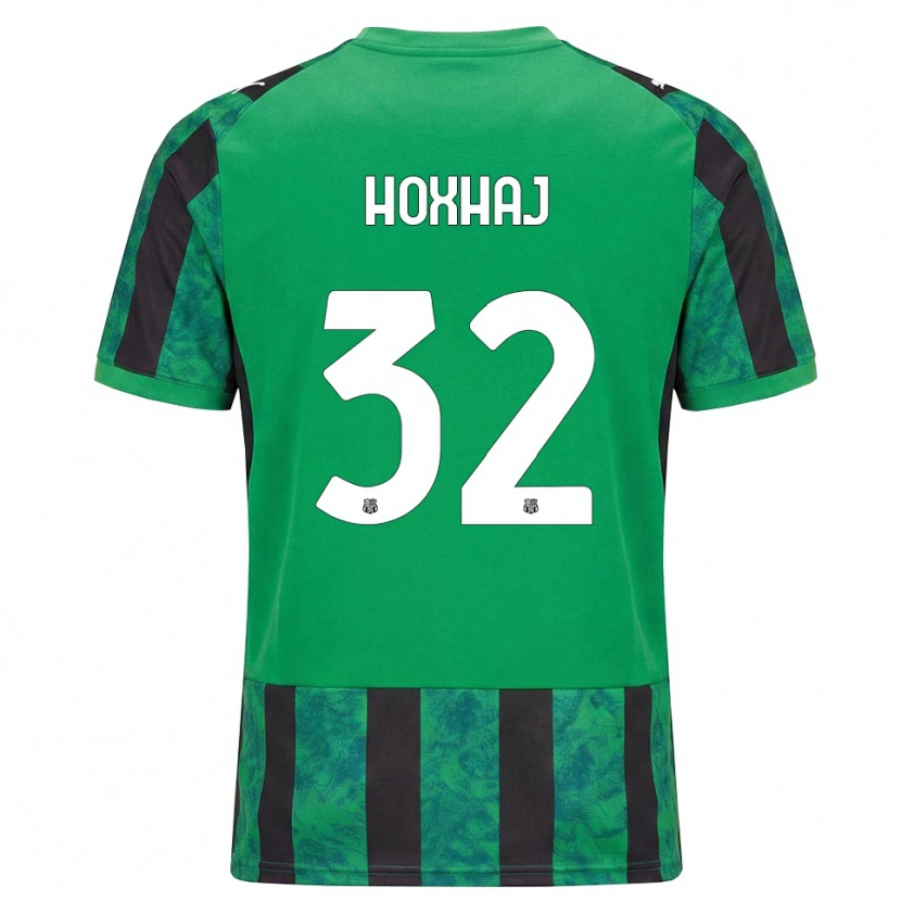 Danxen Dámské Kristina Hoxhaj #32 Zelená Černá Bílá Domů Hráčské Dresy 2026/27 Dres