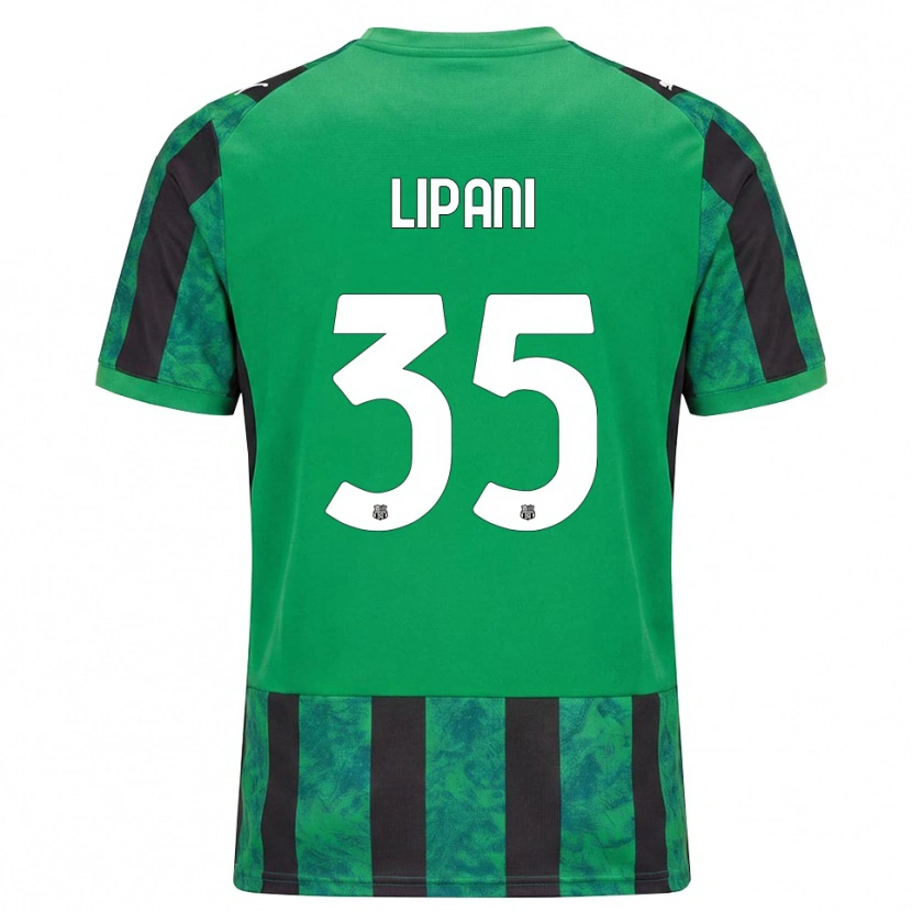 Danxen Dámské Luca Lipani #35 Zelená Černá Bílá Domů Hráčské Dresy 2026/27 Dres
