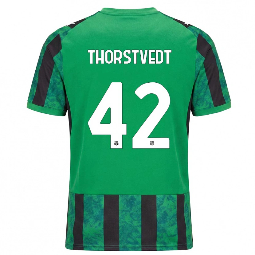 Danxen Dámské Kristian Thorstvedt #42 Zelená Černá Bílá Domů Hráčské Dresy 2026/27 Dres