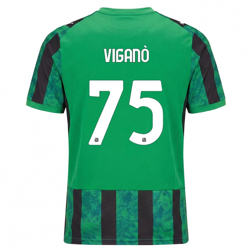 Danxen Dámské Lorenzo Viganò #75 Zelená Černá Bílá Domů Hráčské Dresy 2026/27 Dres