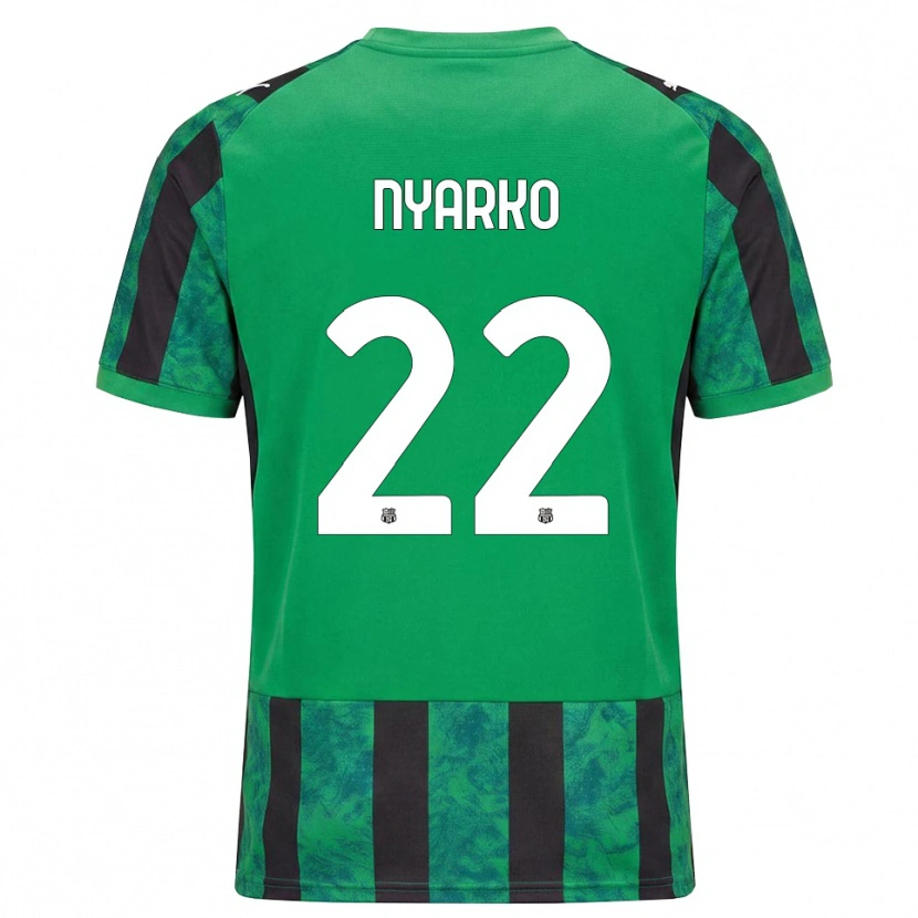 Danxen Dámské Lorenzo Nyarko #22 Zelená Černá Bílá Domů Hráčské Dresy 2026/27 Dres