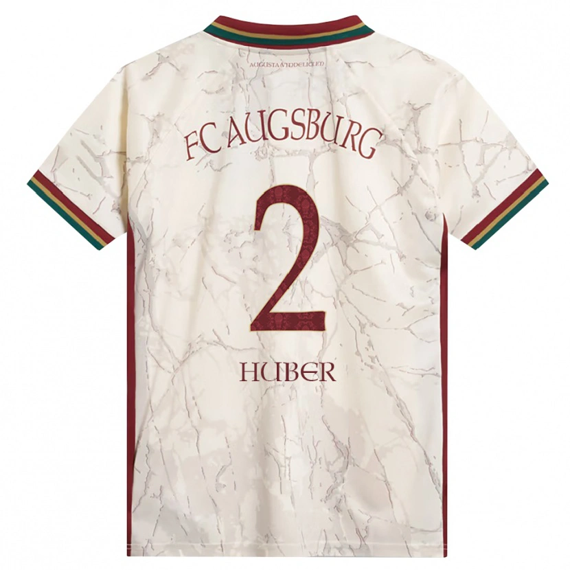 Danxen Dámské Fynn Huber #2 Zelená Rýžová Bílá Tmavě Červená Domů Hráčské Dresy 2026/27 Dres
