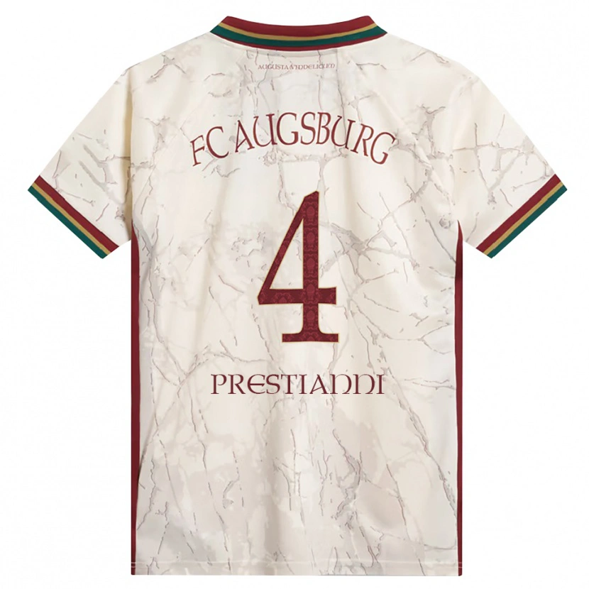 Danxen Dámské Luis Prestianni #4 Zelená Rýžová Bílá Tmavě Červená Domů Hráčské Dresy 2026/27 Dres