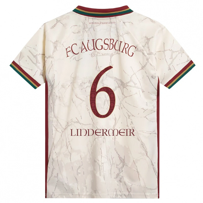Danxen Dámské Dominik Lindermeir #6 Zelená Rýžová Bílá Tmavě Červená Domů Hráčské Dresy 2026/27 Dres