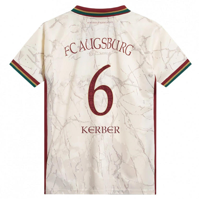 Danxen Dámské Luca Kerber #6 Zelená Rýžová Bílá Tmavě Červená Domů Hráčské Dresy 2026/27 Dres