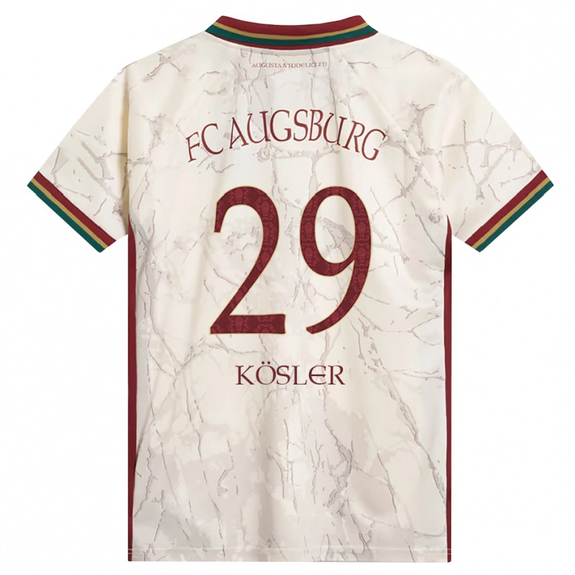 Danxen Dámské Maximilian Kösler #29 Zelená Rýžová Bílá Tmavě Červená Domů Hráčské Dresy 2026/27 Dres