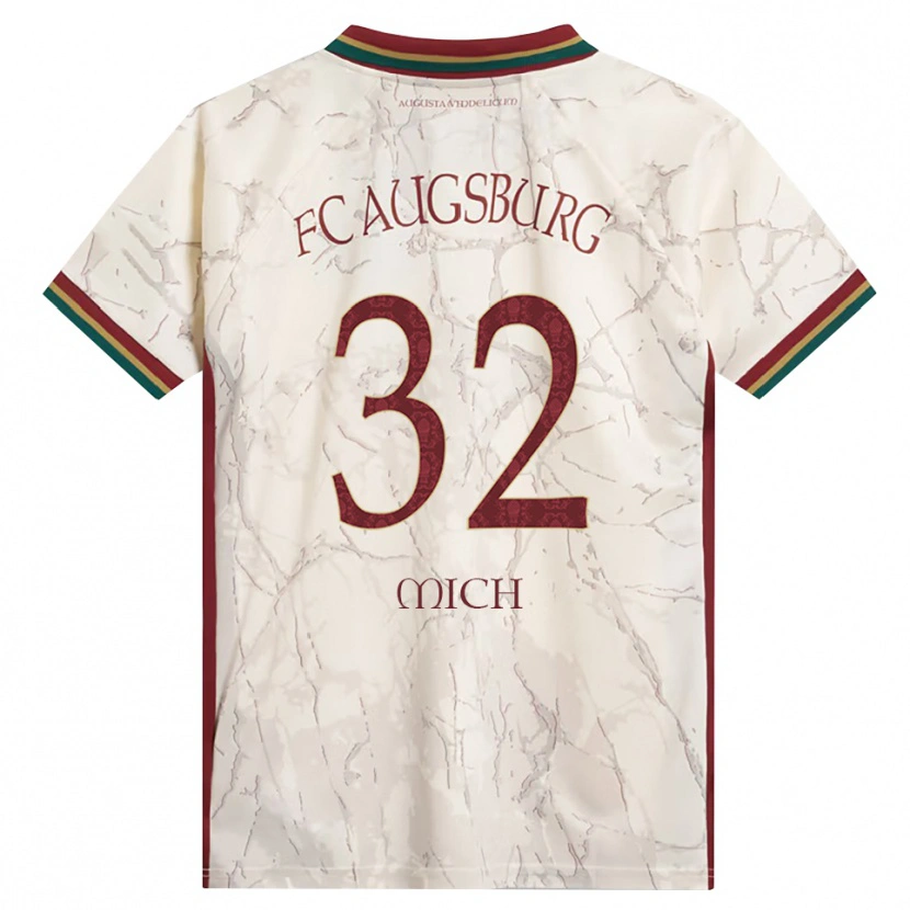 Danxen Dámské Fabian Mich #32 Zelená Rýžová Bílá Tmavě Červená Domů Hráčské Dresy 2026/27 Dres
