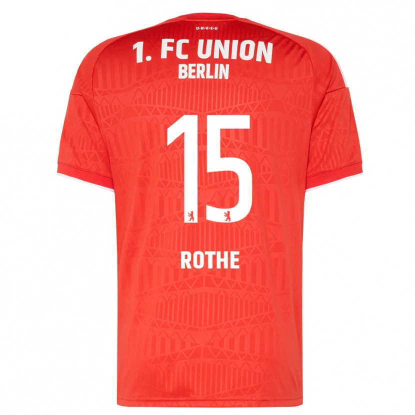 Danxen Dámské Tom Rothe #15 Červená Bílá Domů Hráčské Dresy 2026/27 Dres