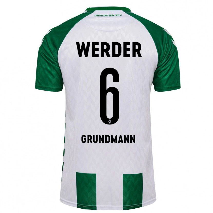 Danxen Dámské Mattes Grundmann #6 Zelená Bílá Domů Hráčské Dresy 2026/27 Dres