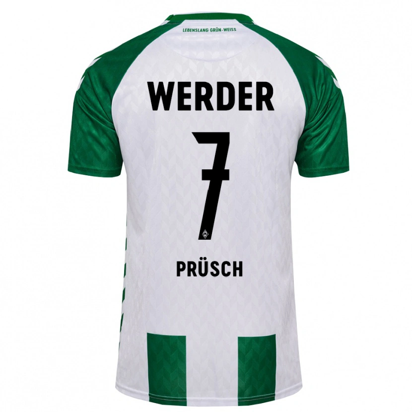 Danxen Dámské Julius Prüsch #7 Zelená Bílá Domů Hráčské Dresy 2026/27 Dres