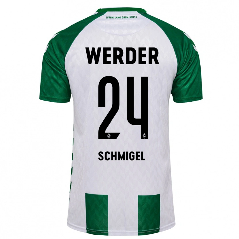 Danxen Dámské Romeo Schmigel #24 Zelená Bílá Domů Hráčské Dresy 2026/27 Dres
