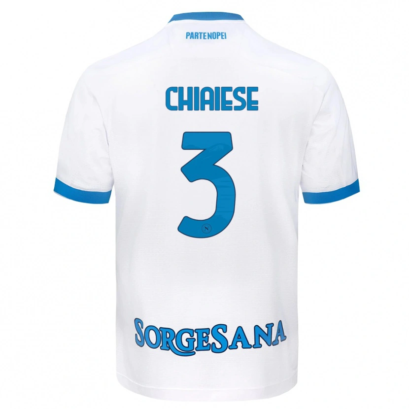 Danxen Dámské Riccardo Chiaiese #3 Bílá Světle Modrá Daleko Hráčské Dresy 2026/27 Dres
