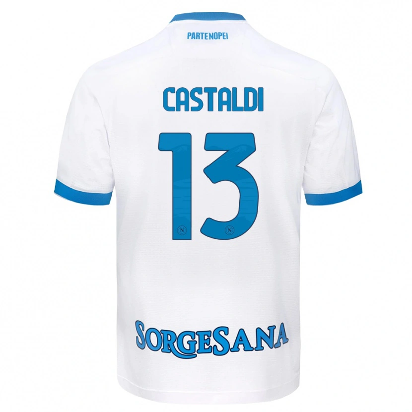 Danxen Dámské Ciro Castaldi #13 Bílá Světle Modrá Daleko Hráčské Dresy 2026/27 Dres