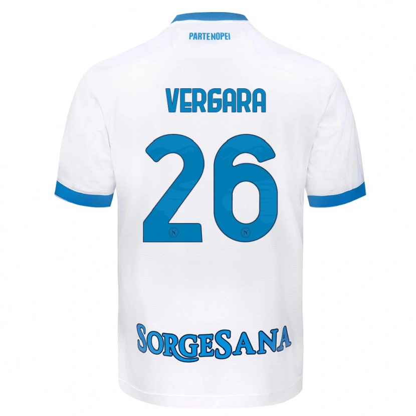 Danxen Dámské Antonio Vergara #26 Bílá Světle Modrá Daleko Hráčské Dresy 2026/27 Dres