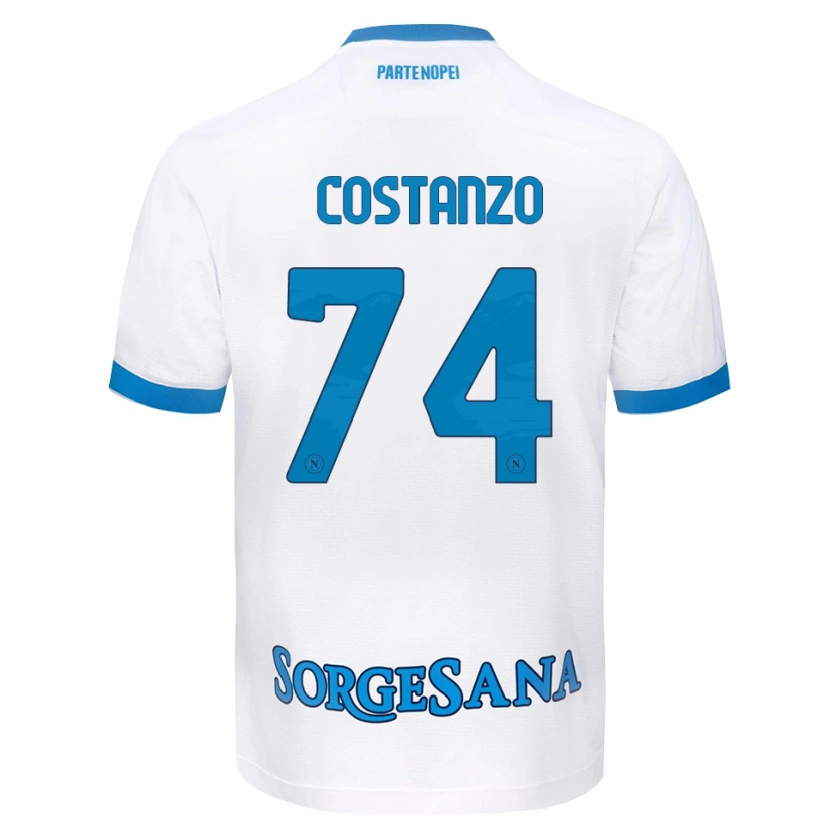 Danxen Dámské Davide Costanzo #74 Bílá Světle Modrá Daleko Hráčské Dresy 2026/27 Dres