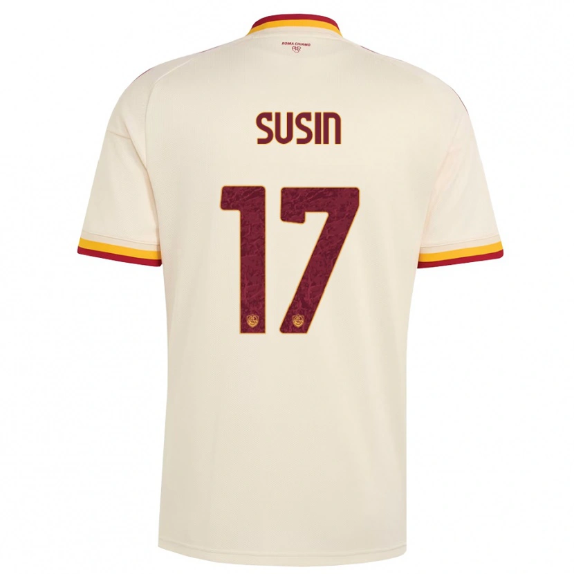 Danxen Dámské Flavio Susin #17 Šampaňská Červená Žlutá Daleko Hráčské Dresy 2026/27 Dres