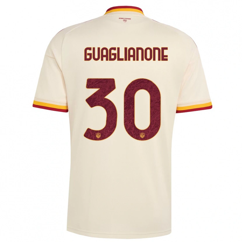 Danxen Dámské Mattia Guaglianone #30 Šampaňská Červená Žlutá Daleko Hráčské Dresy 2026/27 Dres