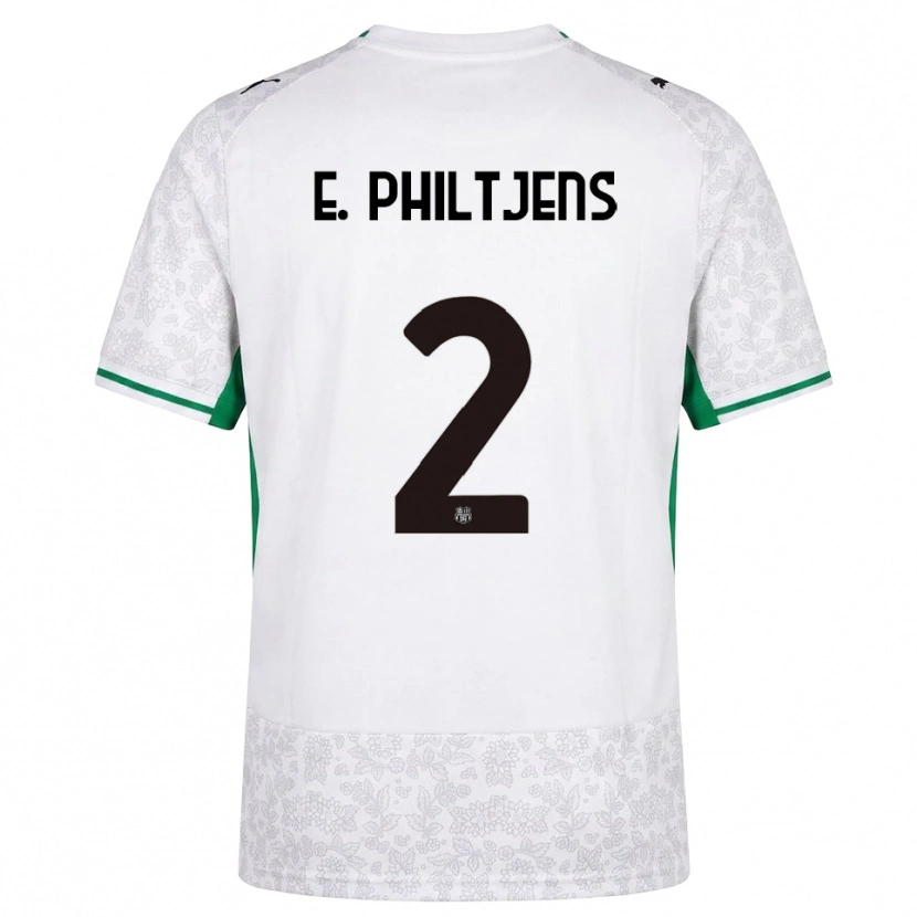 Danxen Dámské Davina Brigitte E. Philtjens #2 Bílá Černá Zelená Daleko Hráčské Dresy 2026/27 Dres