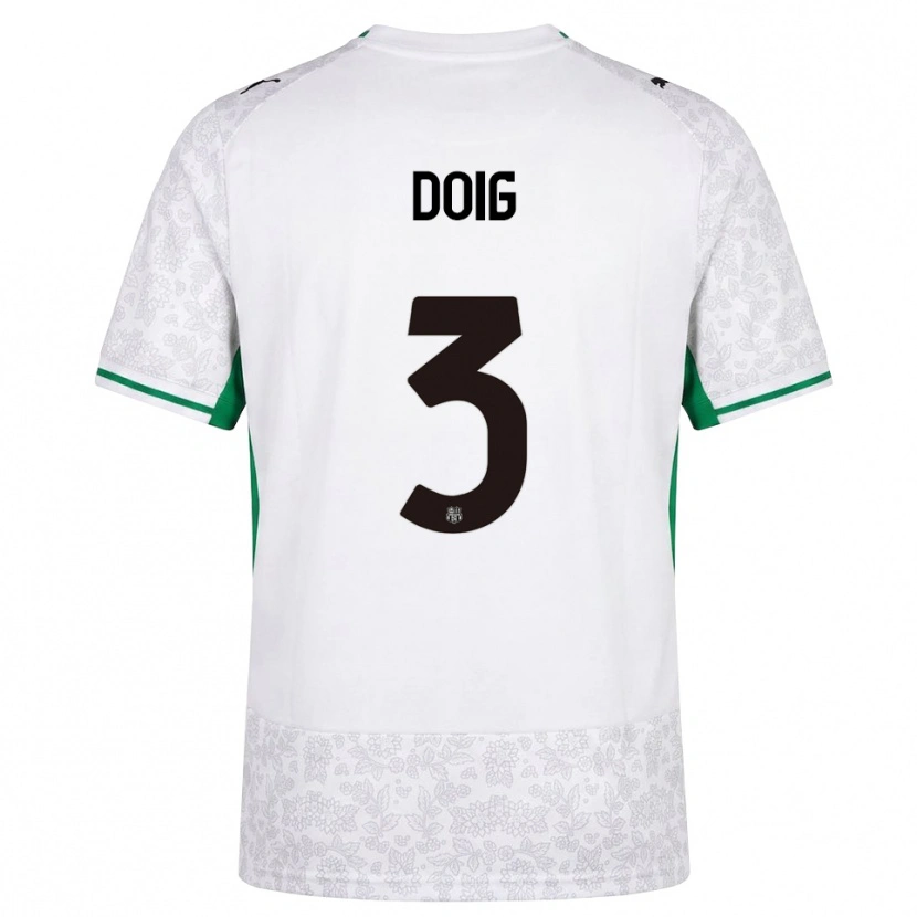 Danxen Dámské Josh Doig #3 Bílá Černá Zelená Daleko Hráčské Dresy 2026/27 Dres